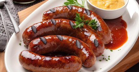 Grilled Kielbasa with Mustard Sauce recipe