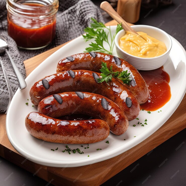 Grilled Kielbasa with Mustard Sauce recipe