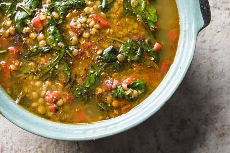 Lentil and Spinach Soup recipe