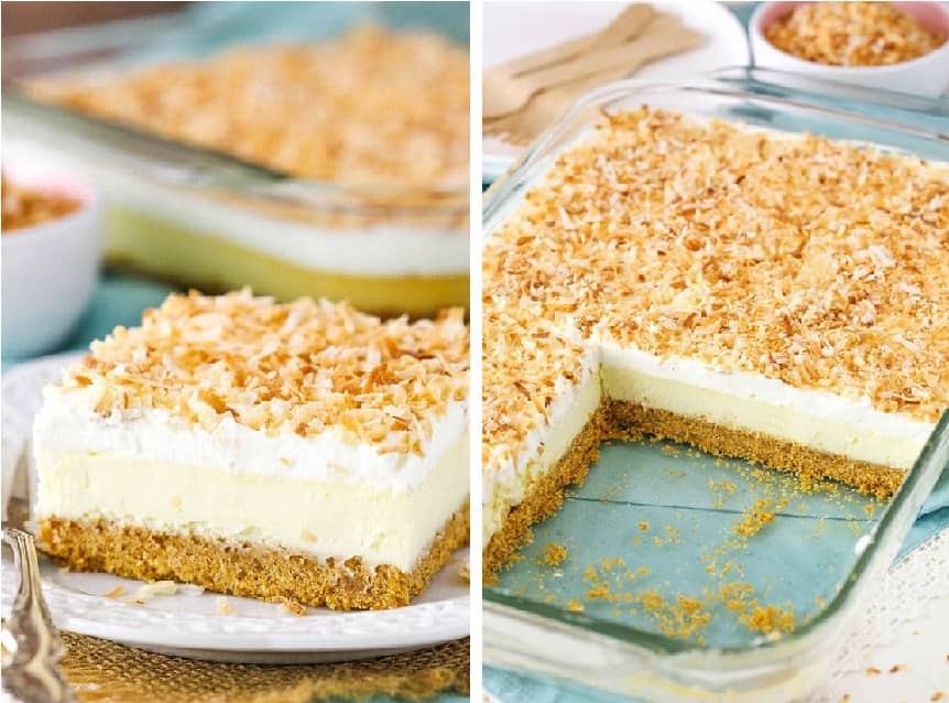 Coconut cake cheesecake