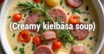 Creamy kielbasa soup