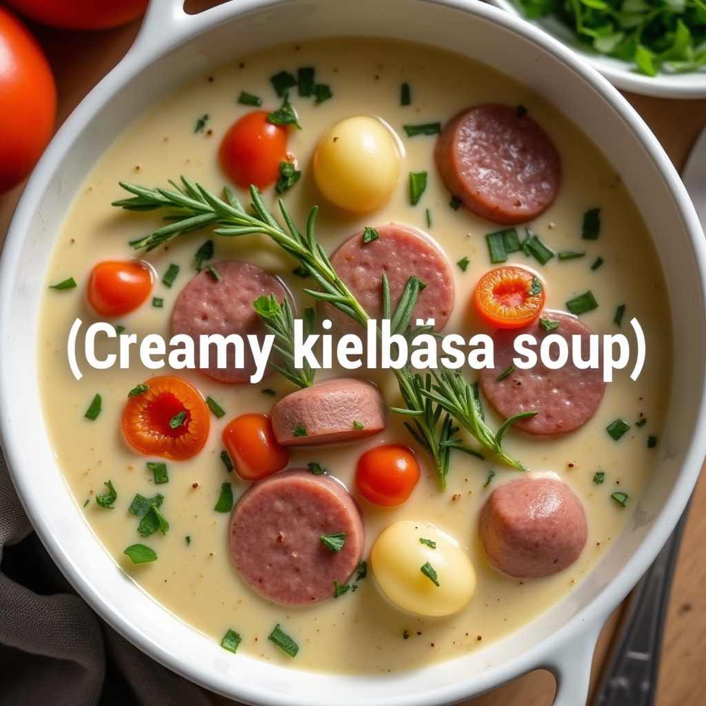 Creamy kielbasa soup