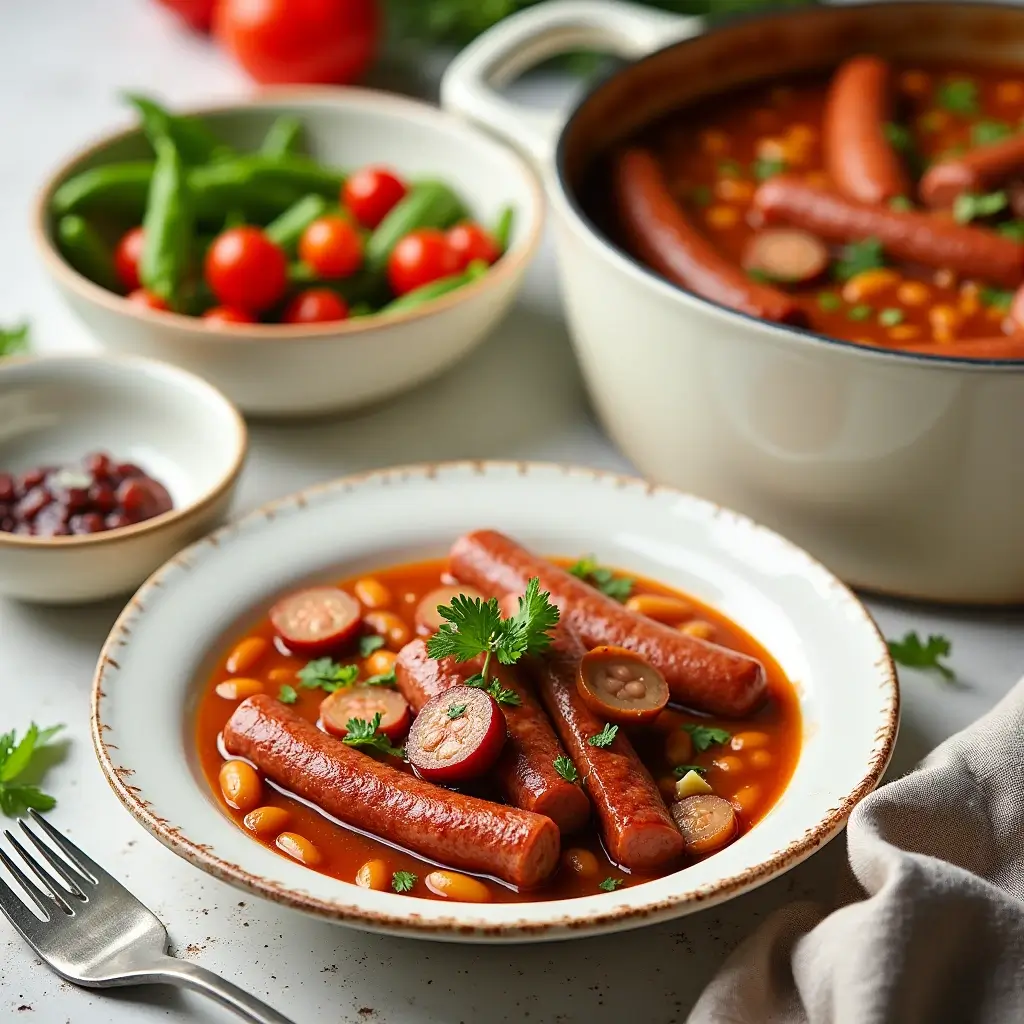 Healthy kielbasa bean soup